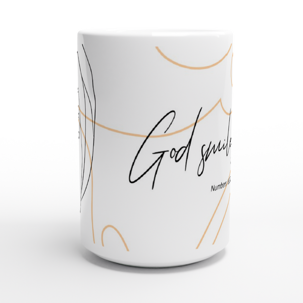 God smiles on me - White 15oz Ceramic Mug