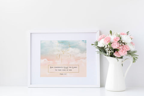 She Confidently Trusts the Lord - Print