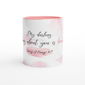 My darling - White + Pink 11oz Ceramic Mug