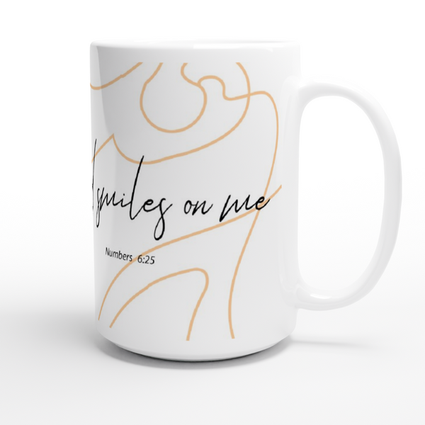 God smiles on me - White 15oz Ceramic Mug