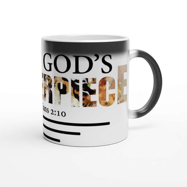 I am God's Masterpiece - 3 lines - Magic 11oz Ceramic Mug