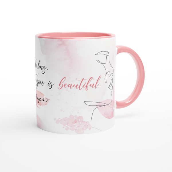 My darling - White + Pink 11oz Ceramic Mug