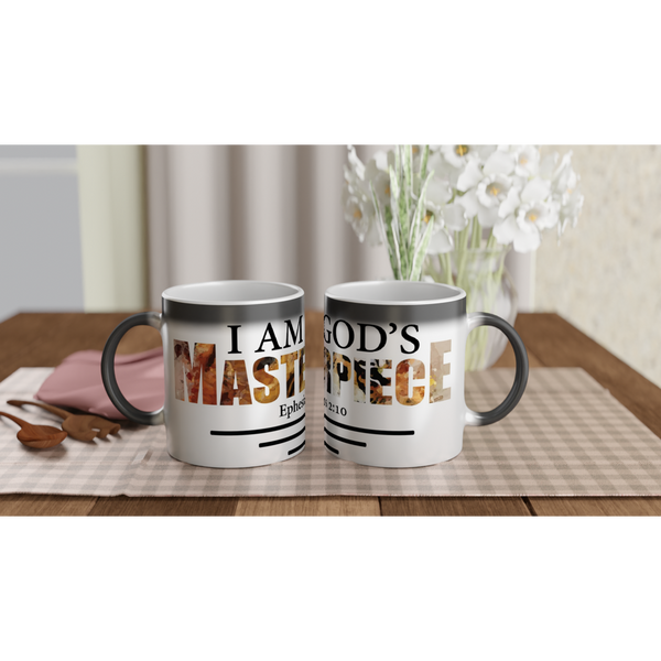 I am God's Masterpiece - 3 lines - Magic 11oz Ceramic Mug
